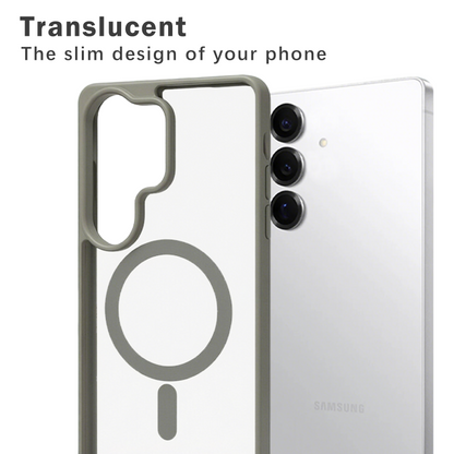 Samsung Galaxy S26 Case - Grey - Magnetic Bumper MagSafe Back Cover