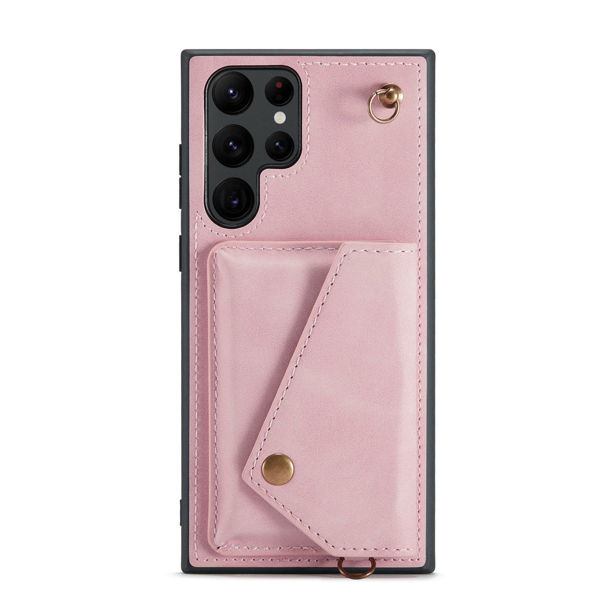 Samsung Galaxy S22 Ultra Hoesje - Pale Pink - Luxe Back Cover met Telefoonkoord