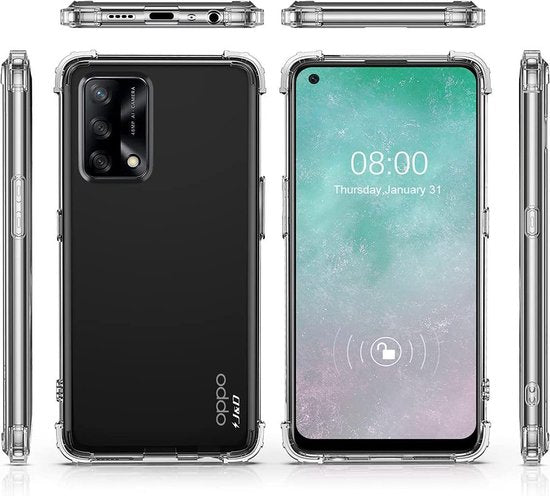 OPPO A74 4G Hoesje - Transparant - Anti-Shock Back Cover