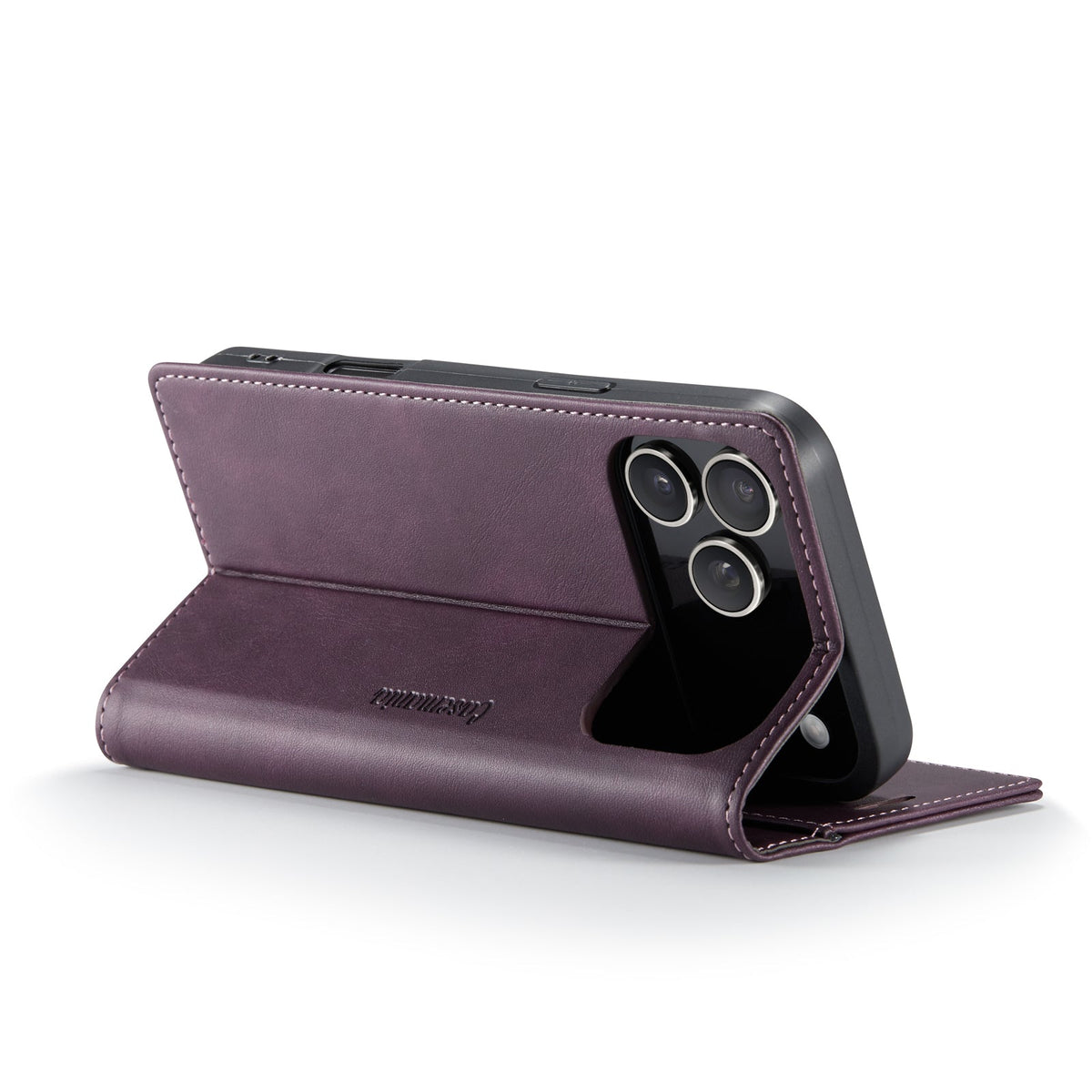 Apple iPhone 18 Pro Max Hoesje - Dark Purple - Luxe Dunne Bookcase