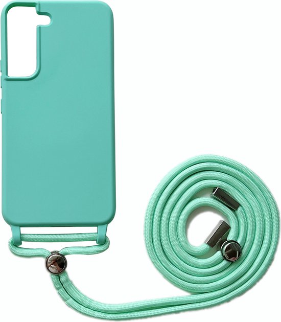Samsung Galaxy S22 Case - Turquoise - Silicone Back Cover with Phone Strap