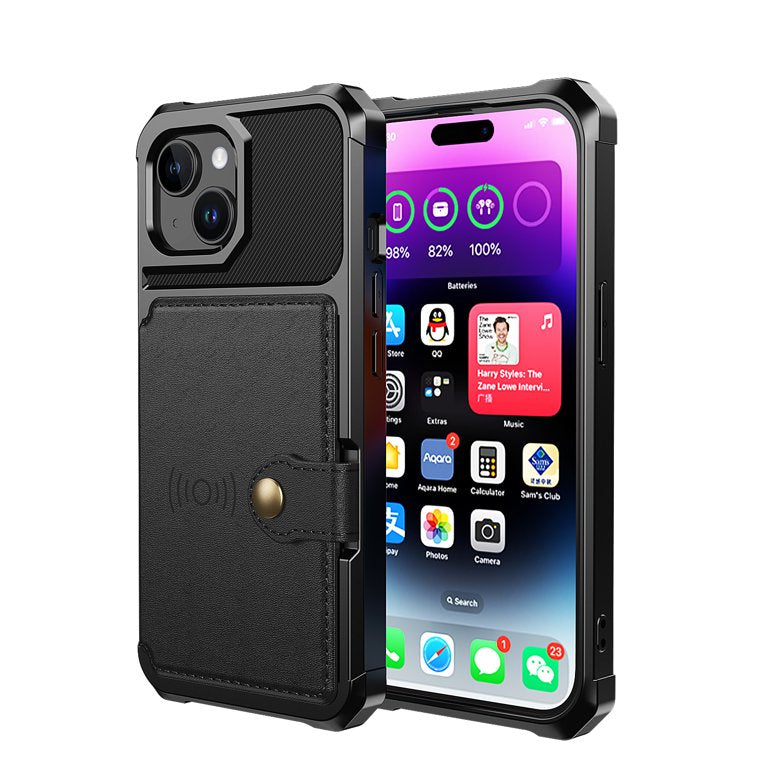 iPhone 15 Plus Hoesje - Zwart - RFID Back Cover