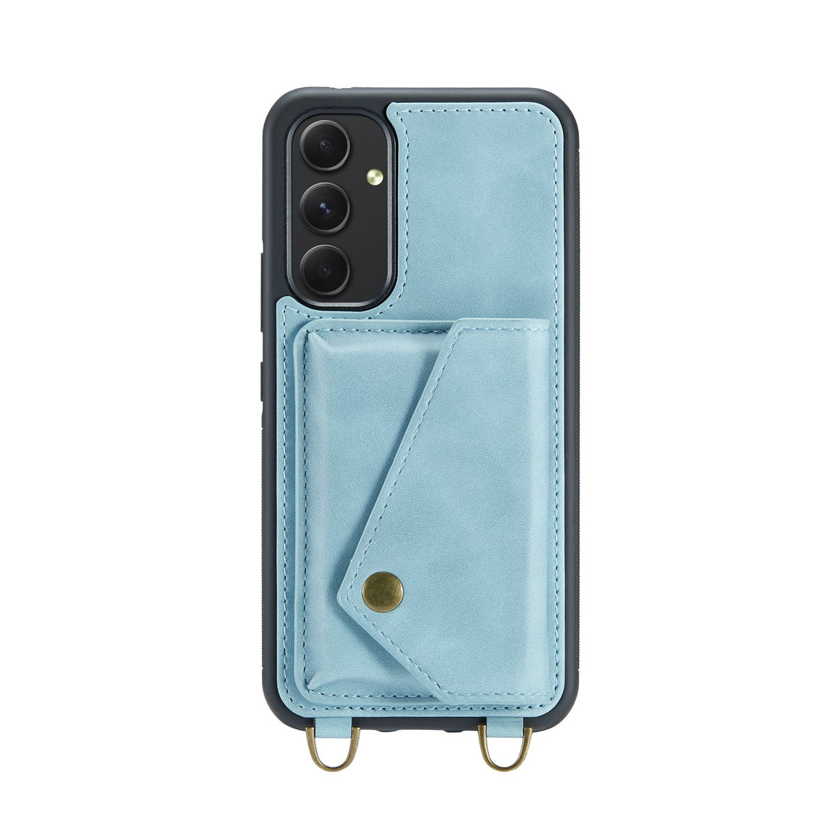 Samsung Galaxy A14 4G Hoesje - Aqua Blue - Luxe Back Cover met Telefoonkoord