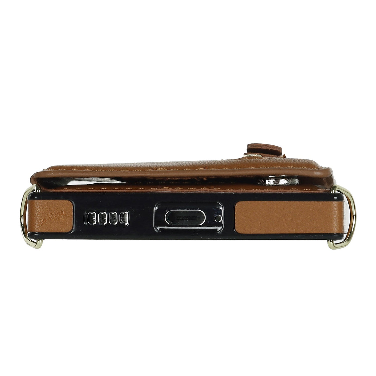 Samsung Galaxy S24 Plus Case - Brown - Luxury Back Cover with Phone Strap and Zipper