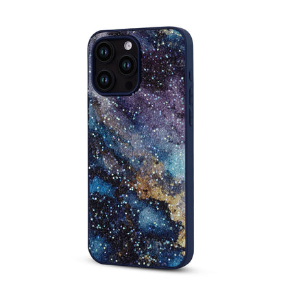 Apple iPhone 14 Pro Case - Blue - Diamond Marble Glitter Back Cover