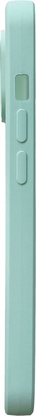Apple iPhone 14 Plus Hoesje - Turquoise - Microfiber Siliconen Back Cover