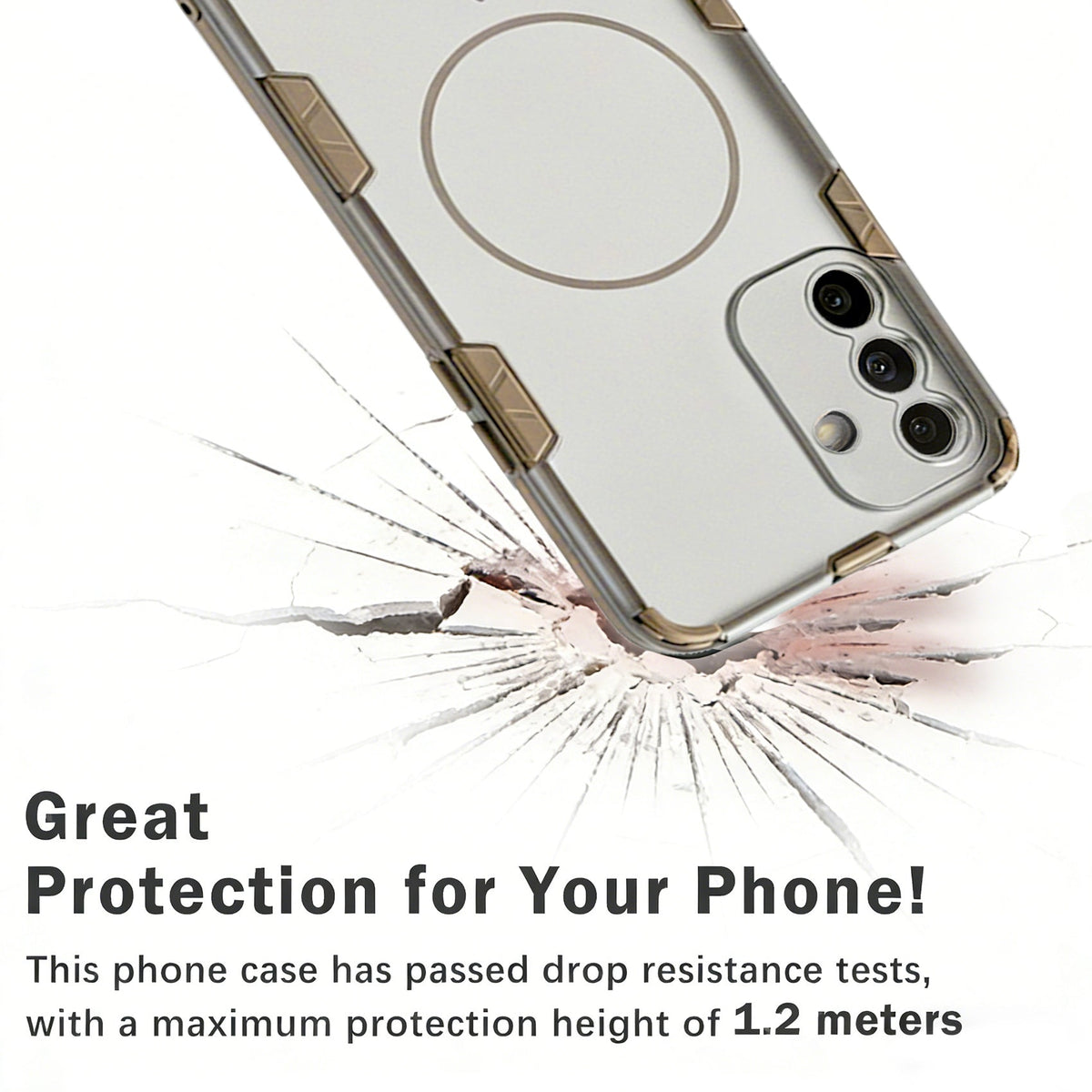 Samsung Galaxy A16 Hoesje - Transparant | Bruin - Frosted Matte Hardcase MagSafe Back Cover