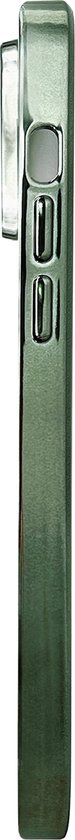 Apple iPhone 12 Hoesje - Groen - Glitter Back Cover