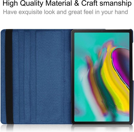 Samsung Galaxy Tab A7 (2020) Tablethoes - Donker Blauw - Draaibare Bookcase