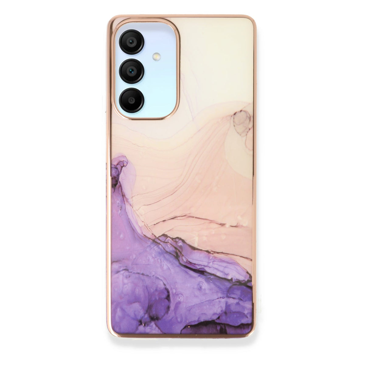 Samsung Galaxy A25 Case - Purple - Silicone Marble Back Cover