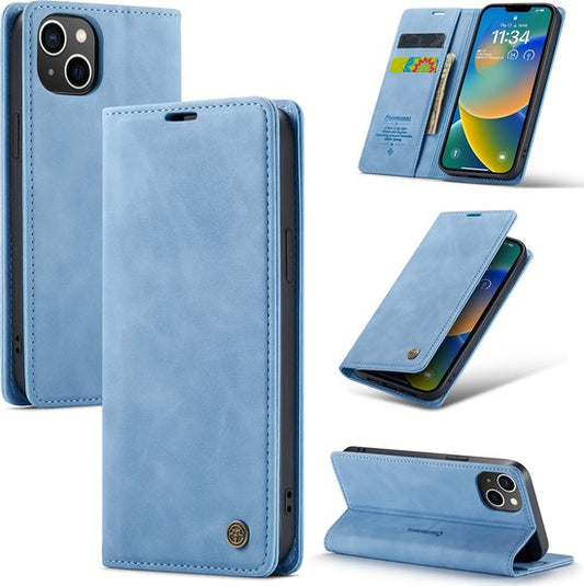 Apple iPhone 14 Case - Sky Blue - Slim Wallet Case