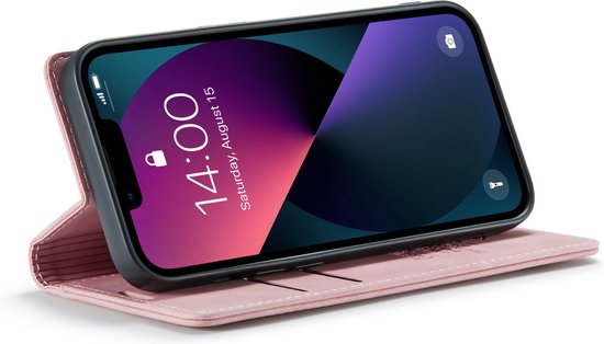 Apple iPhone 13 Mini Hülle - Pale Pink - Schlanke Klapphülle mit Kartenfach