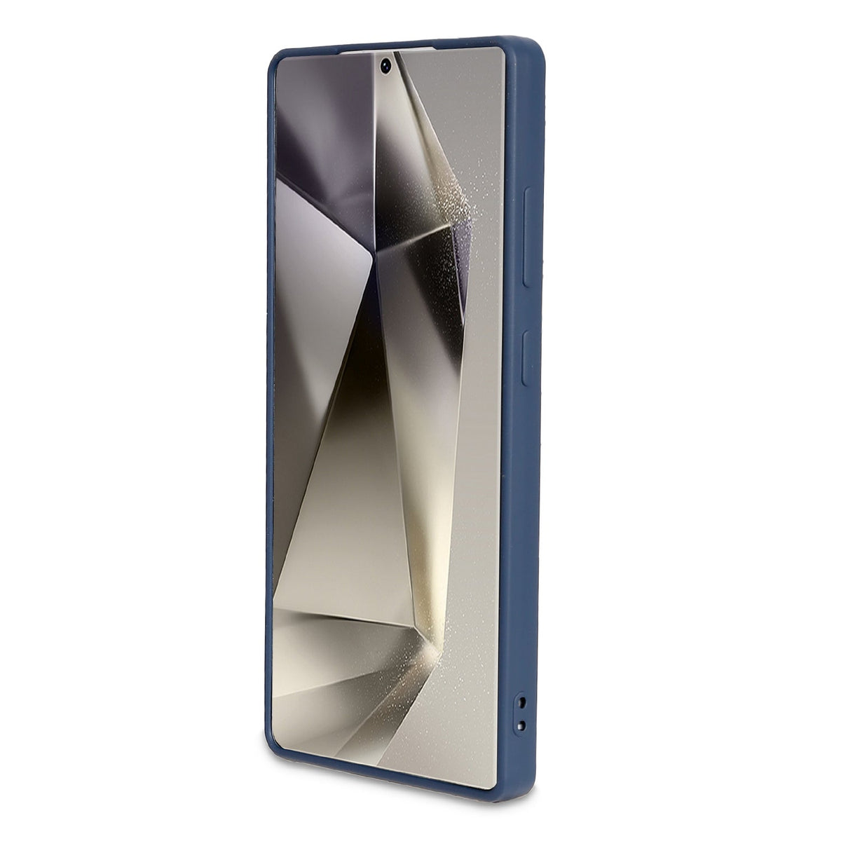 Samsung Galaxy S23 Ultra Hoesje - Blauw - Diamant Marmer Glitter Back Cover