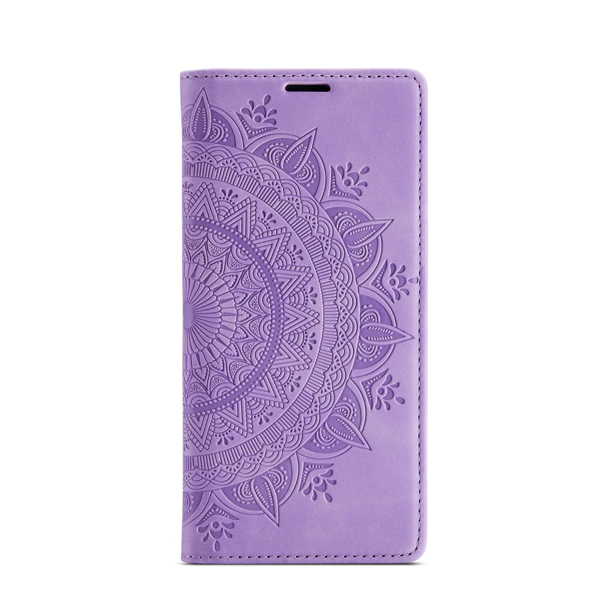 Samsung Galaxy S24 Plus Hoesje - Bright Lila - Mandala Dunne Bookcase