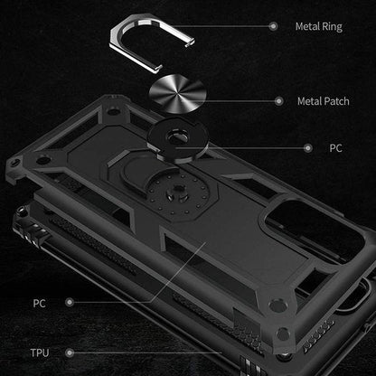 Samsung Galaxy S20 FE Hoesje - Zwart - Armor Kickstand Back Cover