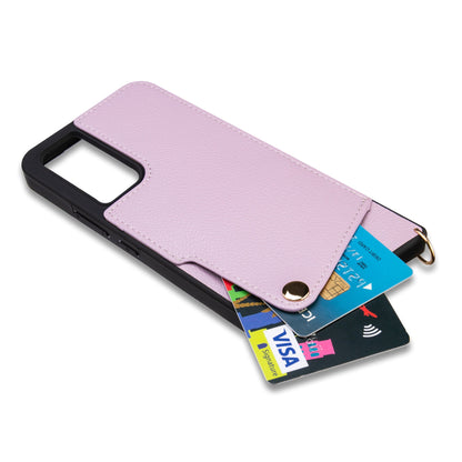 Samsung Galaxy A14 5G Hoesje - Paars - Back Cover met Pols Bandje en Telefoonkoord