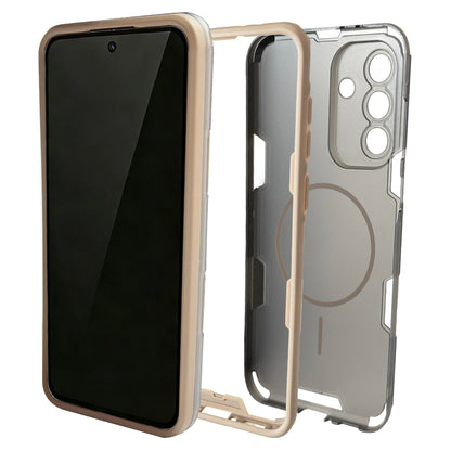 Samsung Galaxy A16 Hoesje - Transparant | Bruin - Frosted Matte Hardcase MagSafe Back Cover