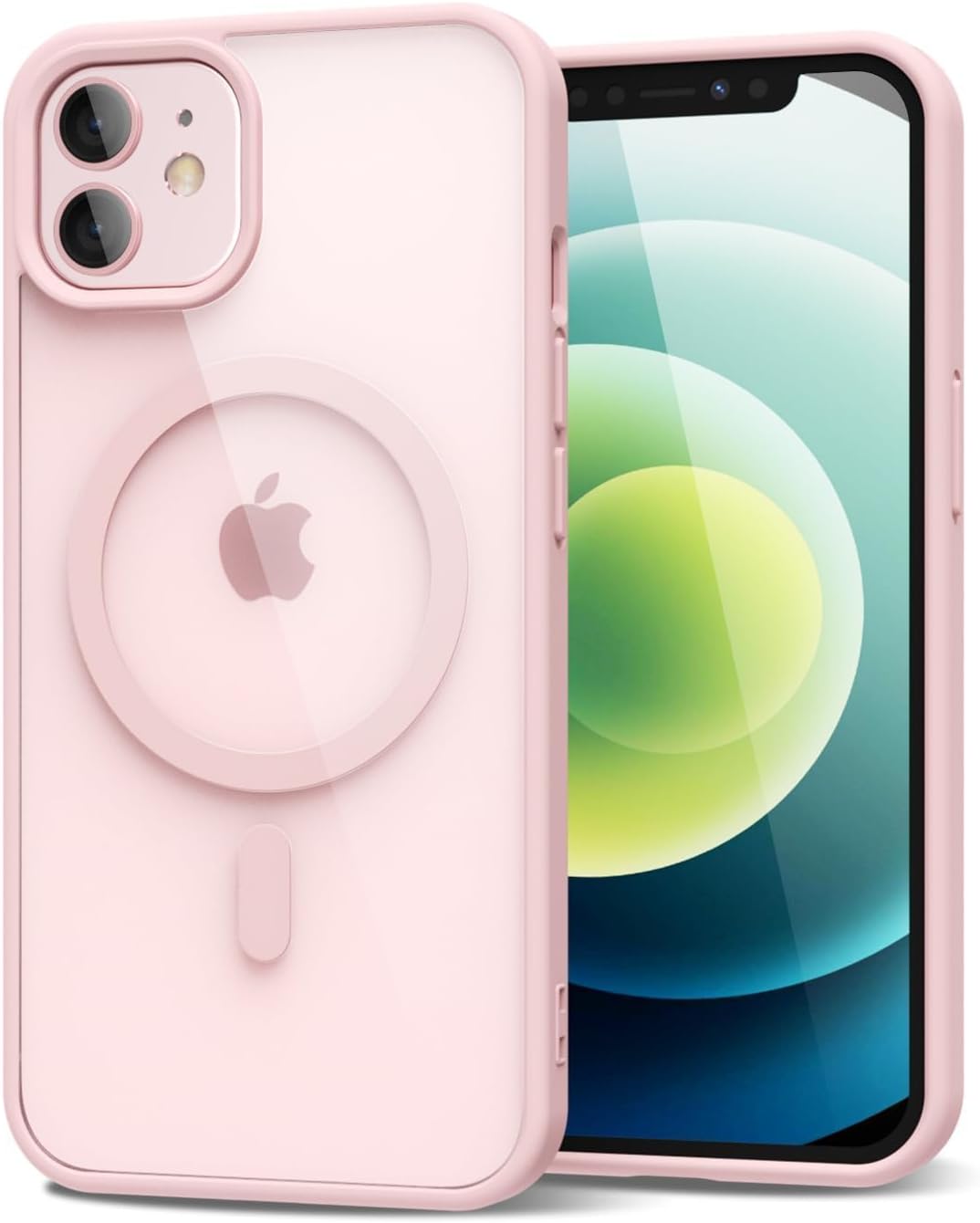 iPhone 12 Hoesje - Roze - Bumper MagSafe Back Cover