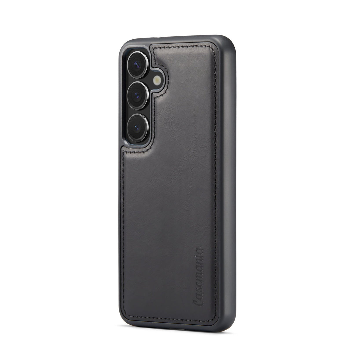 Samsung Galaxy S24 Hoesje - Charcoal Gray - Echt Leren 2 in 1 Bookcase