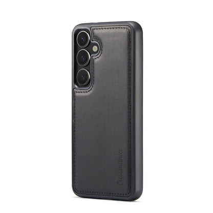 Samsung Galaxy S24 Hoesje - Charcoal Gray - Echt Leren 2 in 1 Bookcase