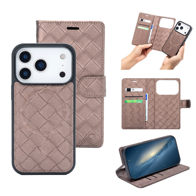 Apple iPhone 18 Pro Hoesje - Mocha Brown - 2 in 1 MagSafe Bookcase