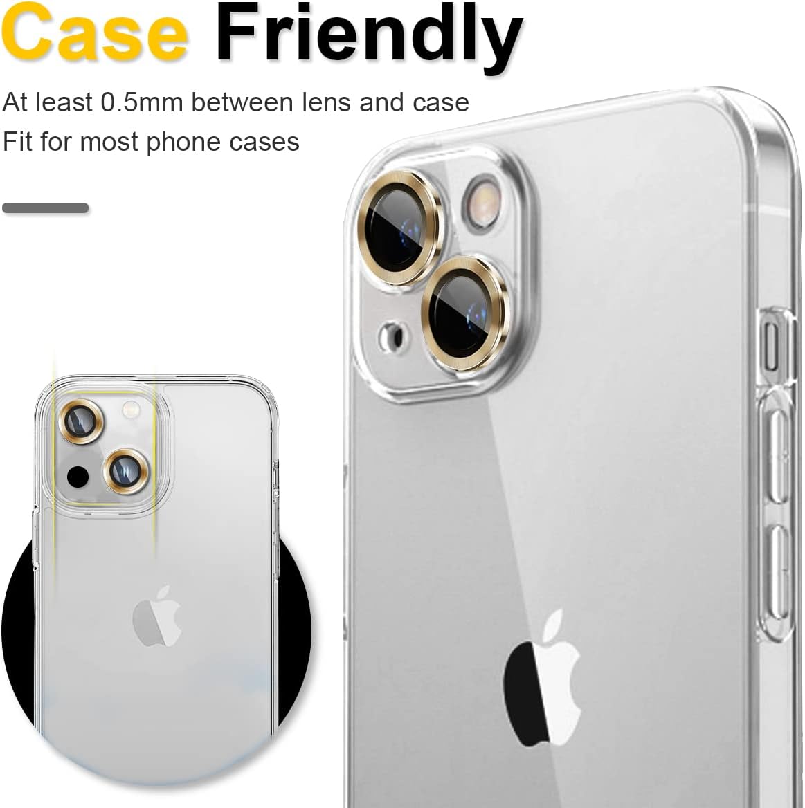 Apple iPhone 14 Lens Protector - Goud - 1 Stuk