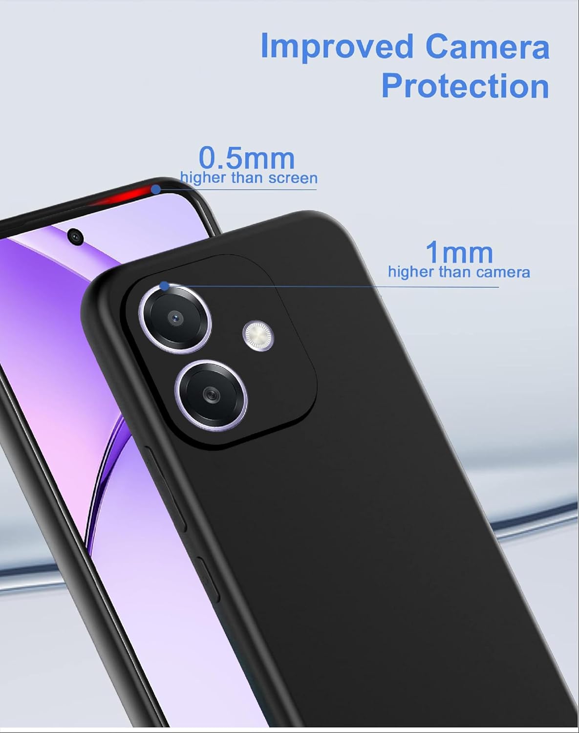 Oppo A5 Hoesje - Zwart - Siliconen Back Cover
