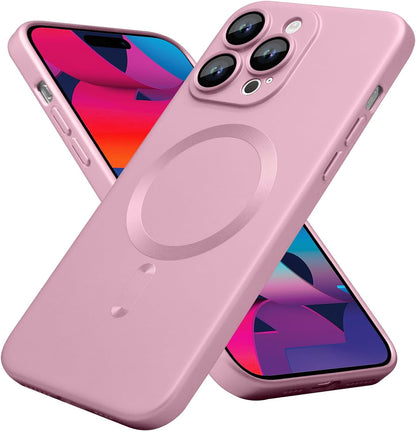 Apple iPhone 16 Pro Max Hoesje - Roze - Matte Siliconen MagSafe Back Cover