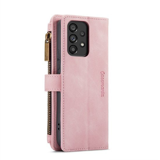 Samsung Galaxy A53 5G Hoesje - Pale Pink - Luxe Bookcase met Rits