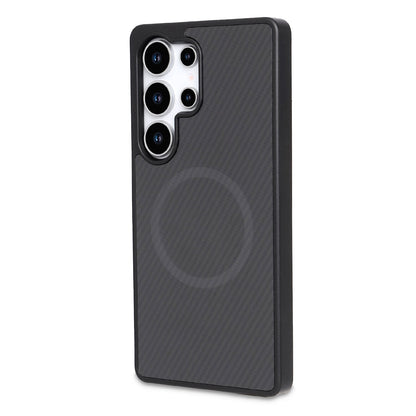 Samsung Galaxy S24 Ultra Hoesje - Zwart - Carbon MagSafe Back Cover
