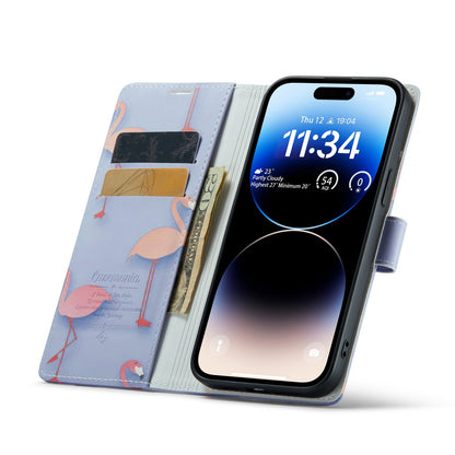 Apple iPhone 14 Pro Max Hoesje - Flamingo - Print Bookcase