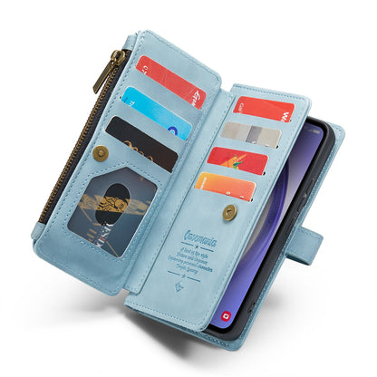 Samsung Galaxy S25 Plus Hoesje - Aqua Blue - Luxe Bookcase met Rits