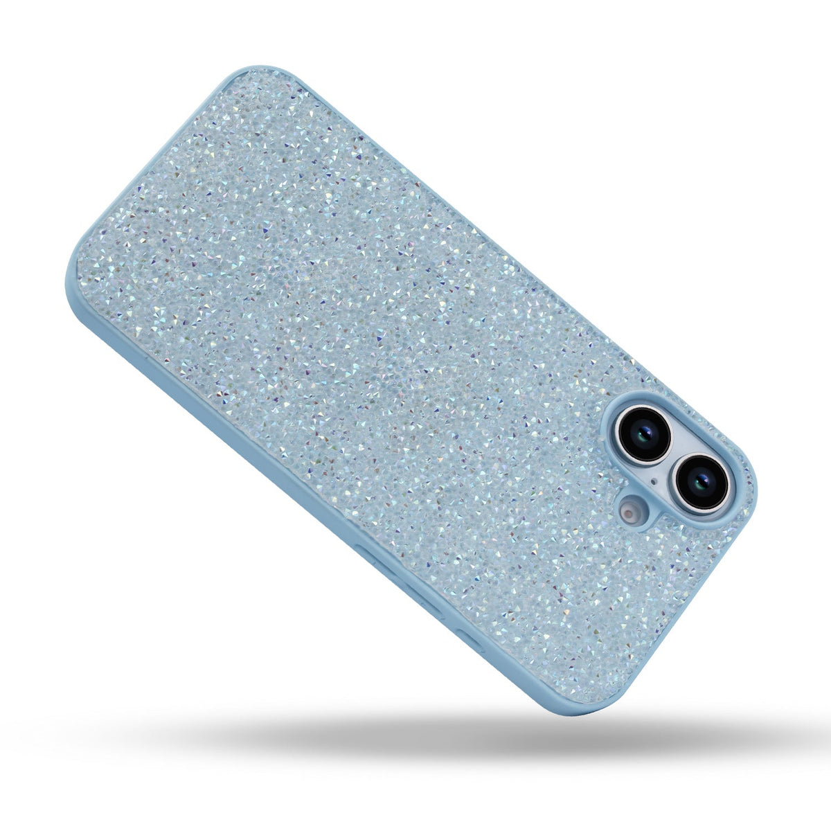 Apple iPhone 16 Plus Hülle - Blau - Diamant-Glitzer-Backcover