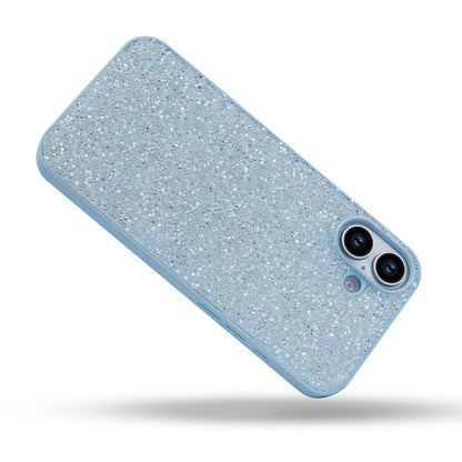Apple iPhone 16 Plus Hülle - Blau - Diamant-Glitzer-Backcover