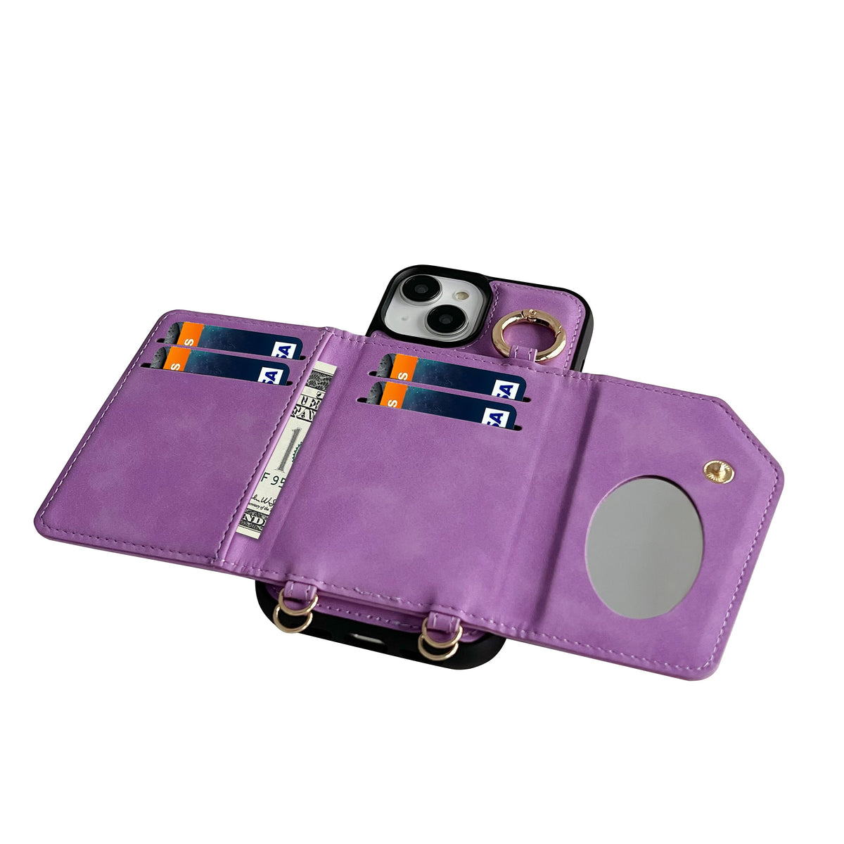 iPhone 13 Hoesje - Bright Lila - Spiegeltje Back Cover