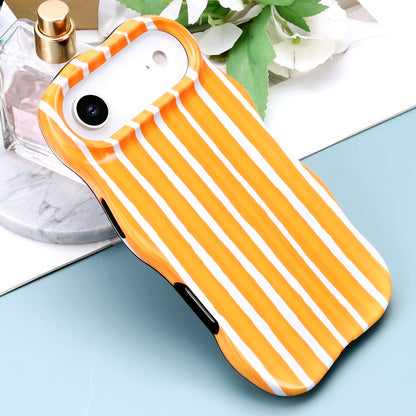 Apple iPhone Air Hoesje - Oranje - Wave Edge Back Cover