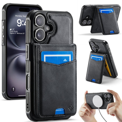 Apple iPhone 16 Case - Charcoal Gray - MagSafe Back Cover with Card Holder