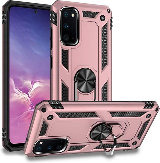 Coque Samsung Galaxy S20 - Or rose - Coque arrière Armor Béquille