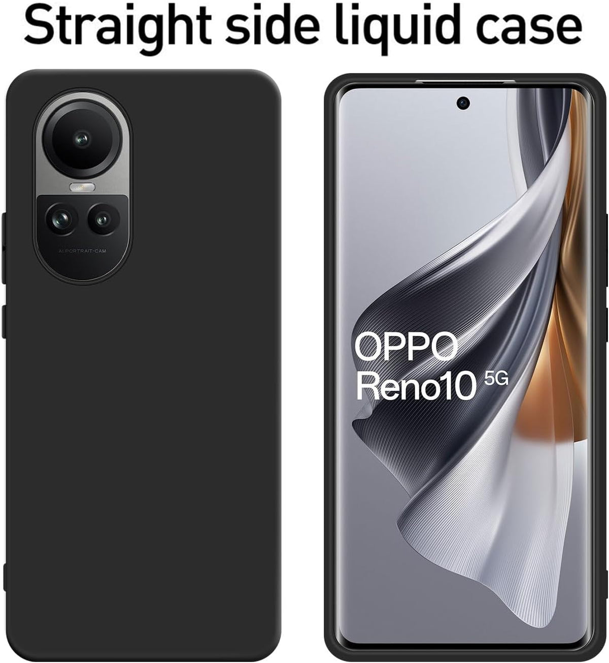 Oppo Reno 10 Hoesje - Zwart - Siliconen Back Cover