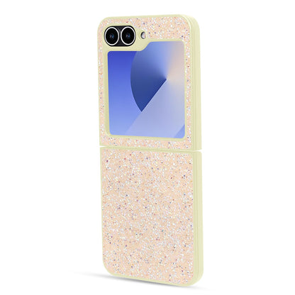 Samsung Galaxy Z Flip 6 Hoesje - Goud - Diamant Glitter Back Cover