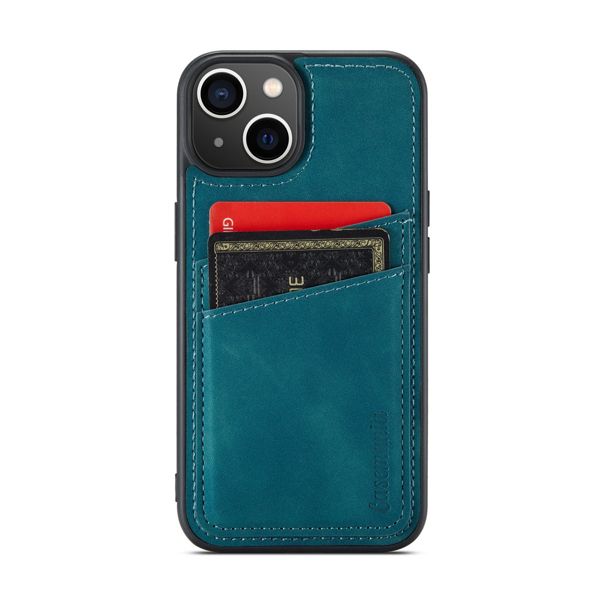 iPhone 14 Hoesje - Emerald Green - Kaarthouder Back Cover