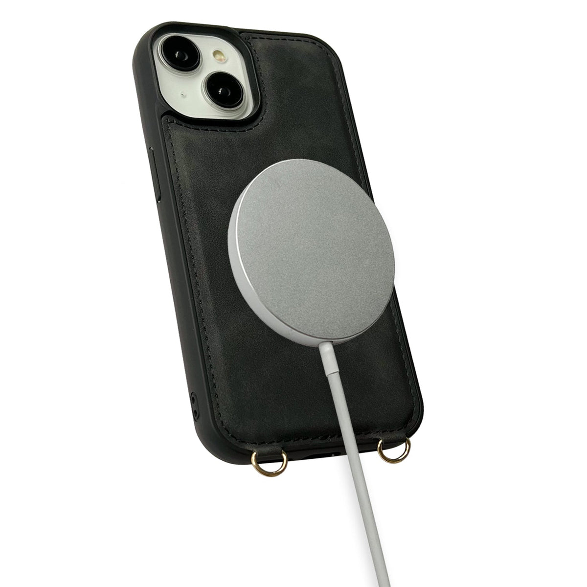 iPhone 11 Hoesje - Charcoal Gray - Luxe Back Cover met Telefoonkoord
