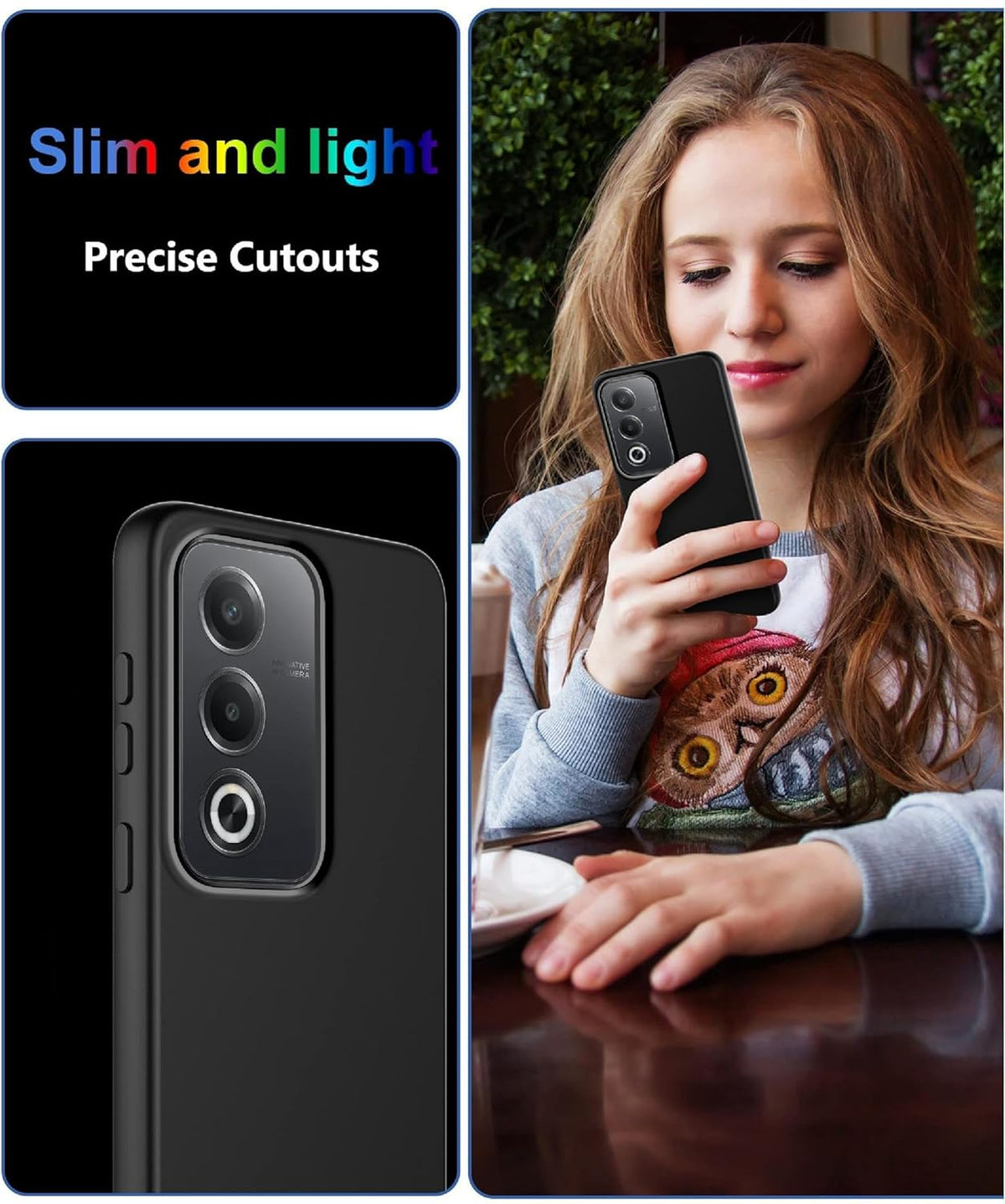 Oppo A80 Hoesje - Zwart - Siliconen Back Cover
