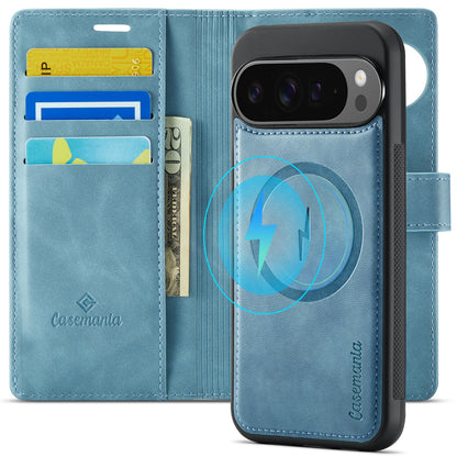 Google Pixel 10 Case - Aqua Blue - Luxury 2-in-1 MagSafe Wallet Case