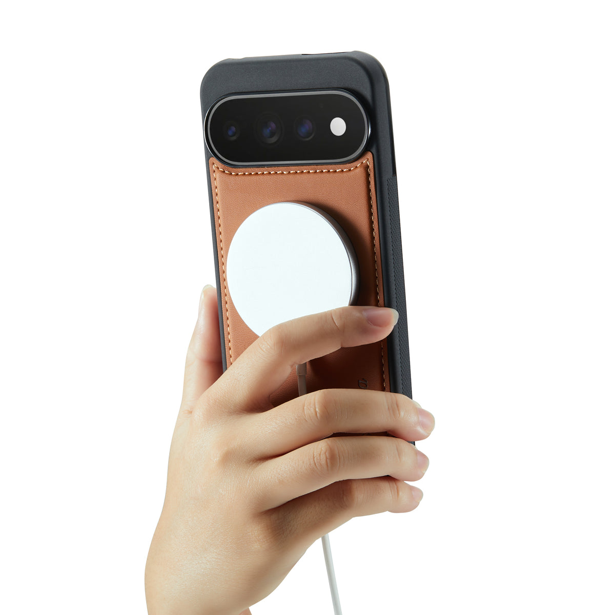 Google Pixel 11 Pro Hoesje - Sienna Brown - 2 in 1 MagSafe Bookcase