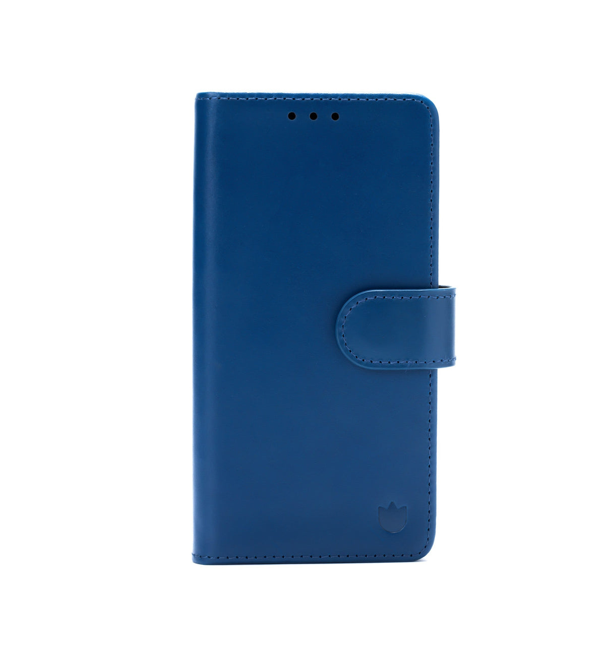 Samsung Galaxy S25 FE Hoesje - Navy Blue - Echt Leren Bookcase