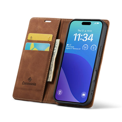 Apple iPhone 16 Pro Case - Sienna Brown - Slim Wallet Case