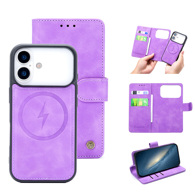 Apple iPhone 17 Pro Hoesje - Bright Lila - 2 in 1 MagSafe Bookcase