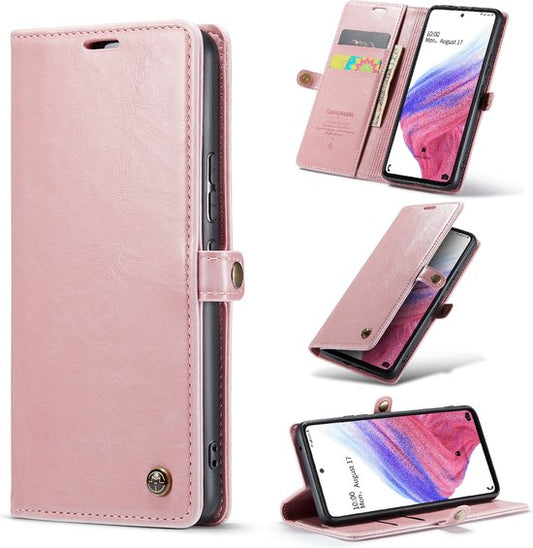 Samsung Galaxy A53 5G Hülle - Pale Pink - Schlanke Klapphülle mit Kartenfach