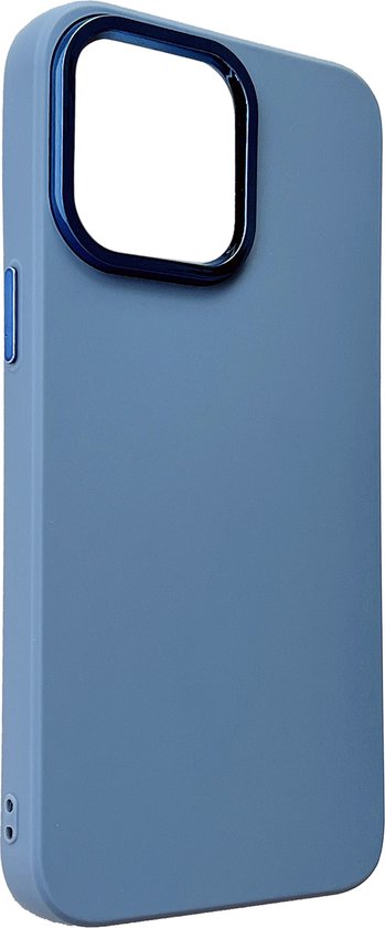 Apple iPhone 14 Pro Hoesje - Blauw - Siliconen Back Cover
